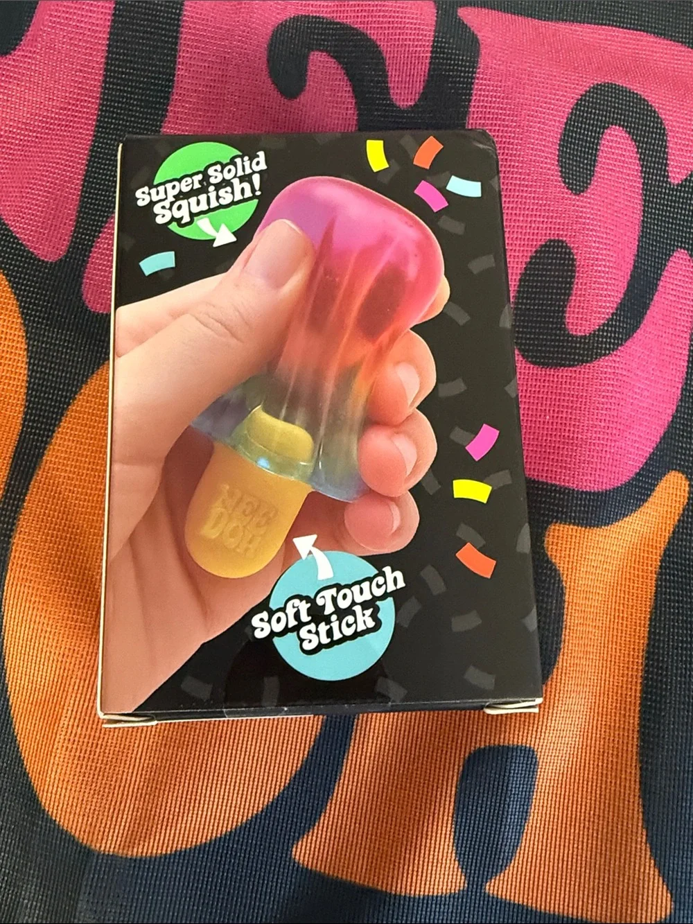Needoh Nice-Sicle Soft Squishy Popsicle Toy - Pink & Orange